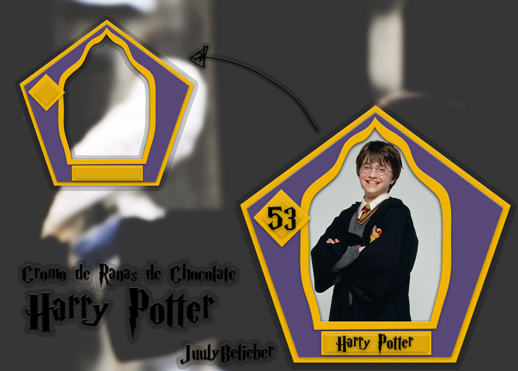 Cromo de Ranas de Chocolate de Harry Potter psd. by JuulyBelieber