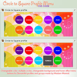 Circle to Square Profile Menu