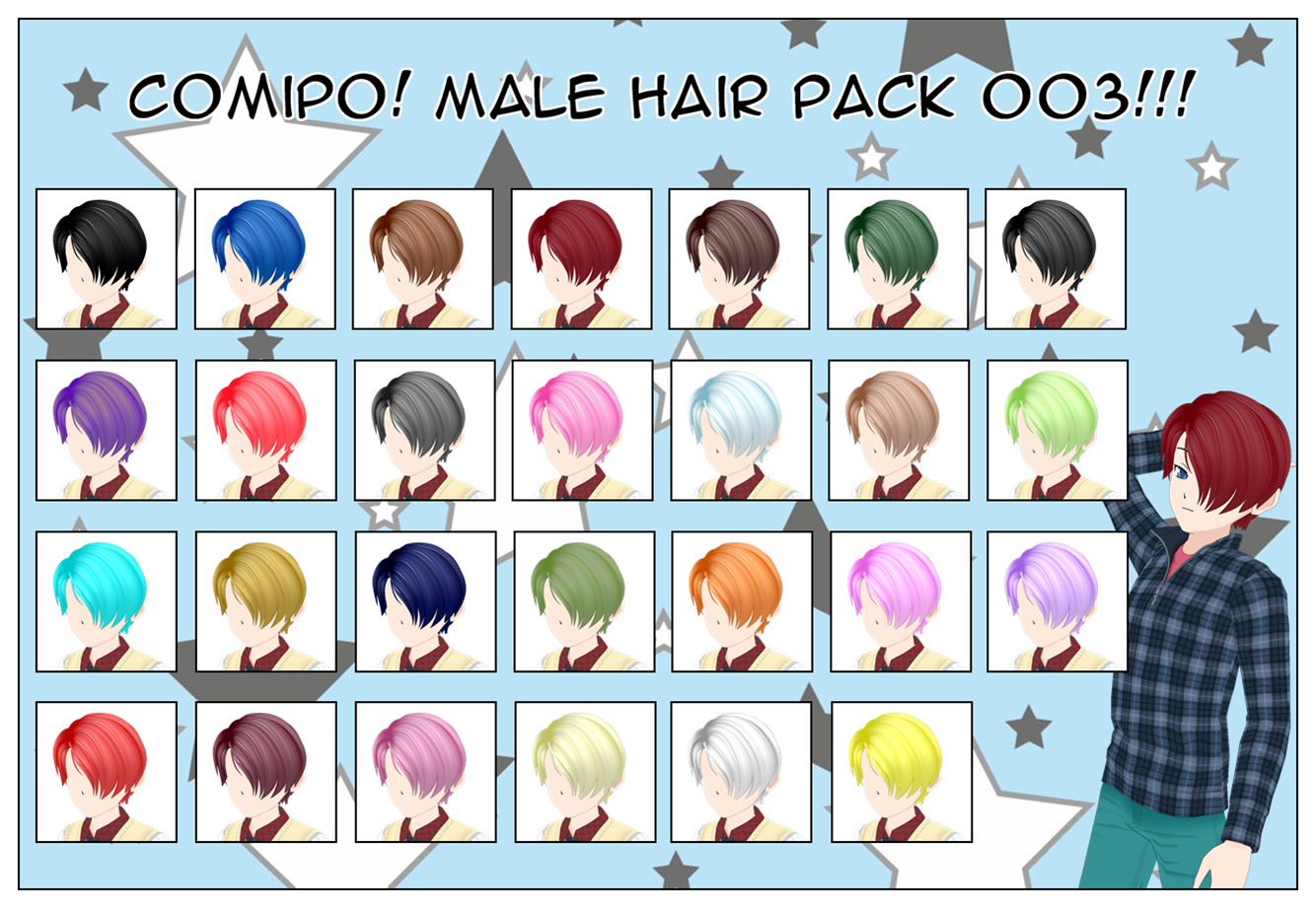 Male Hair Pack 003 by NadeHakashi on DeviantArt