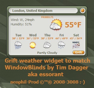 Grift Weather Widget