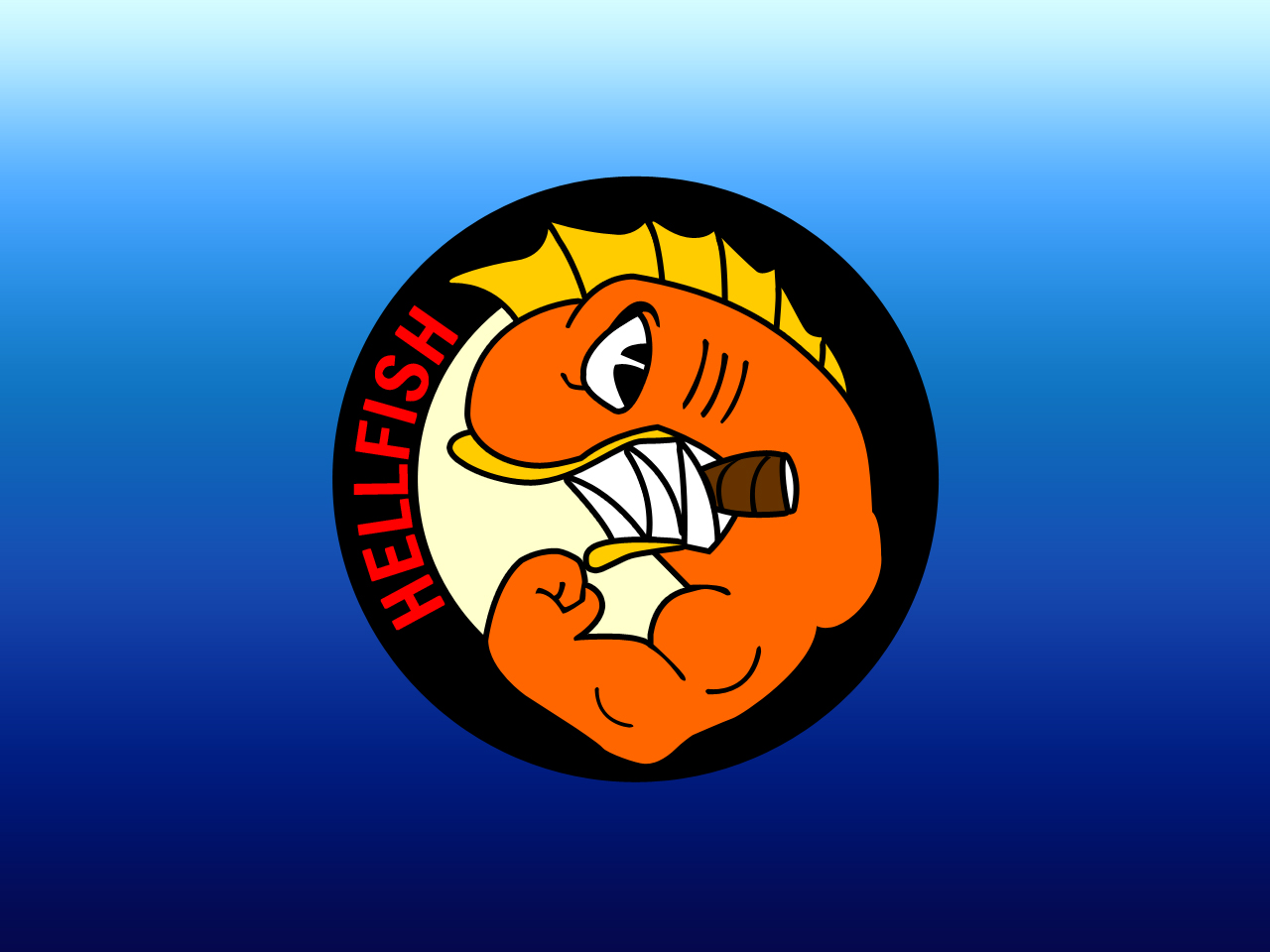 Flying hellfish tattoo - Bronctattooaus.com