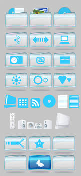 Wii Style Icons PNG + PSD