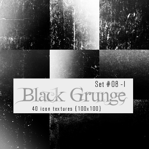 Icon Textures - Set 008 - Black Grunge (100x100)