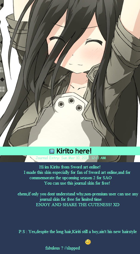 Kirito SAO-GGO [Journal skin]