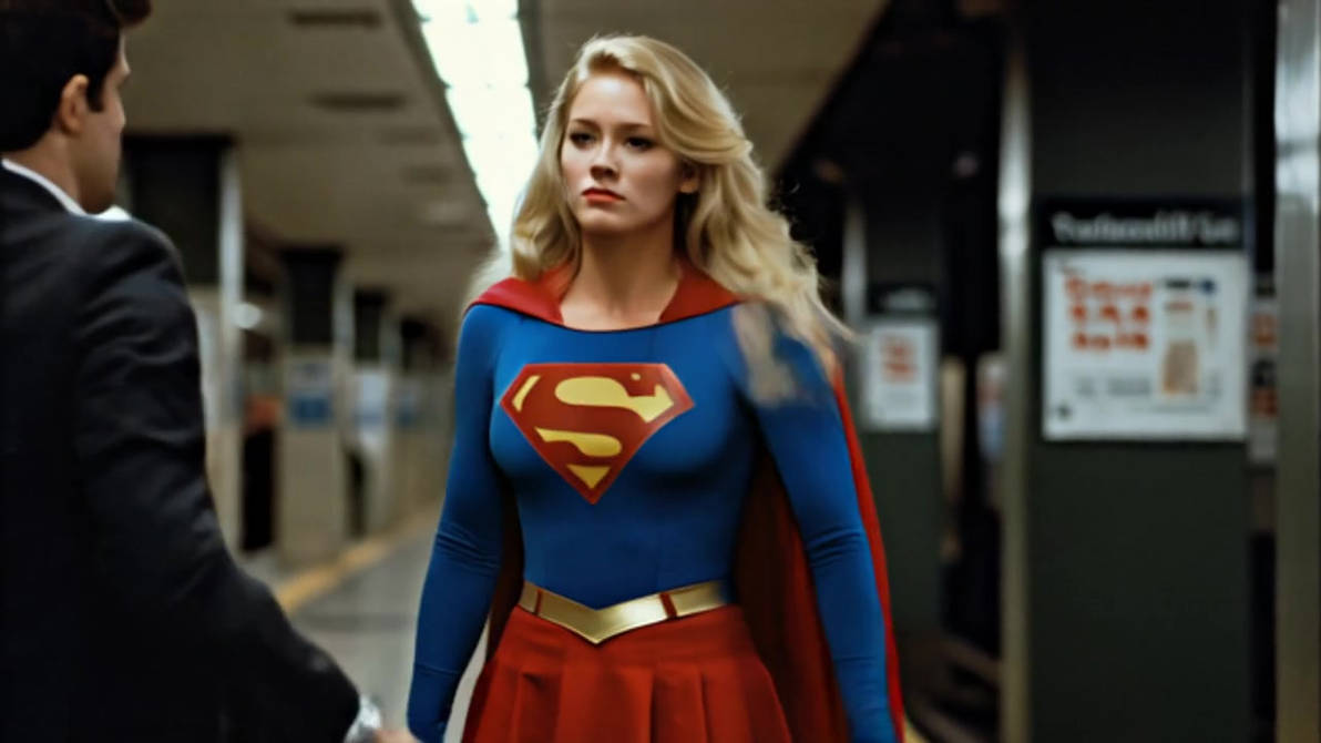 AI Supergirl Subway Encounter by bradbarry2 on DeviantArt