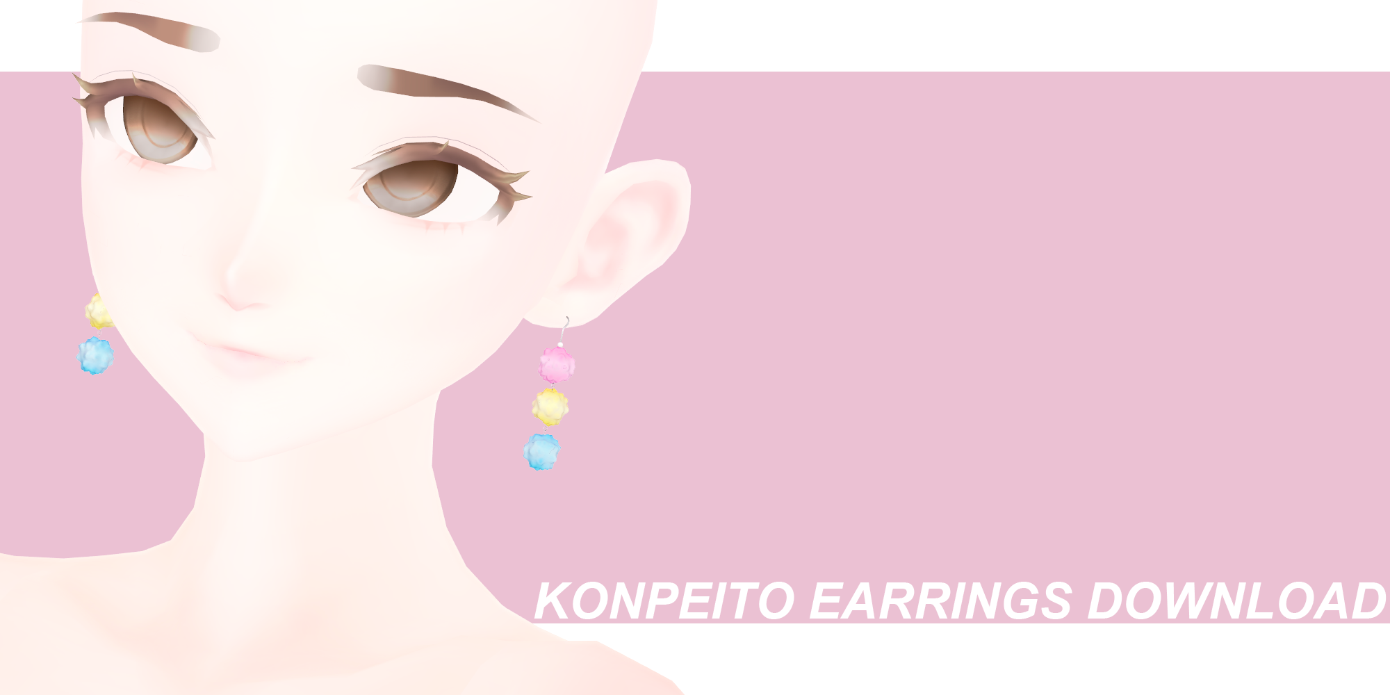 MMD DL KONPEITO EARRINGS by ghoulishjulie on DeviantArt