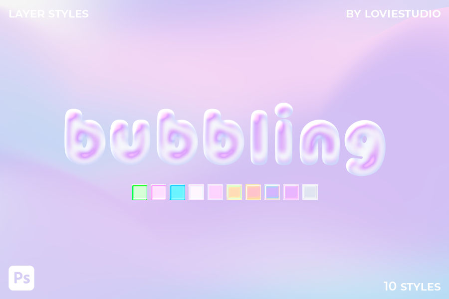 BUBBLING PHOTOSHOP STYLES by loviestudio by lovietos on DeviantArt