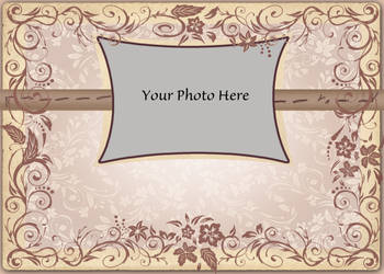 5x7 Floral Tan Card Collage - PSD PNG