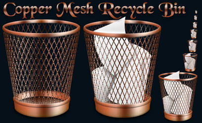 Copper Mesh Recycle Bin