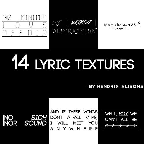 14 Lyrics Textures By Hendrix Alisons By Standinginthetunnel On Deviantart