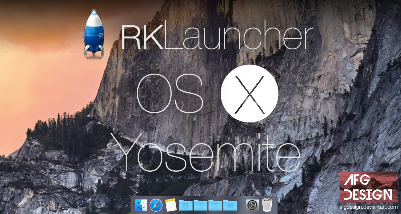 RKLauncher/Rocketdock OS X Yosemite Skin (Updated)