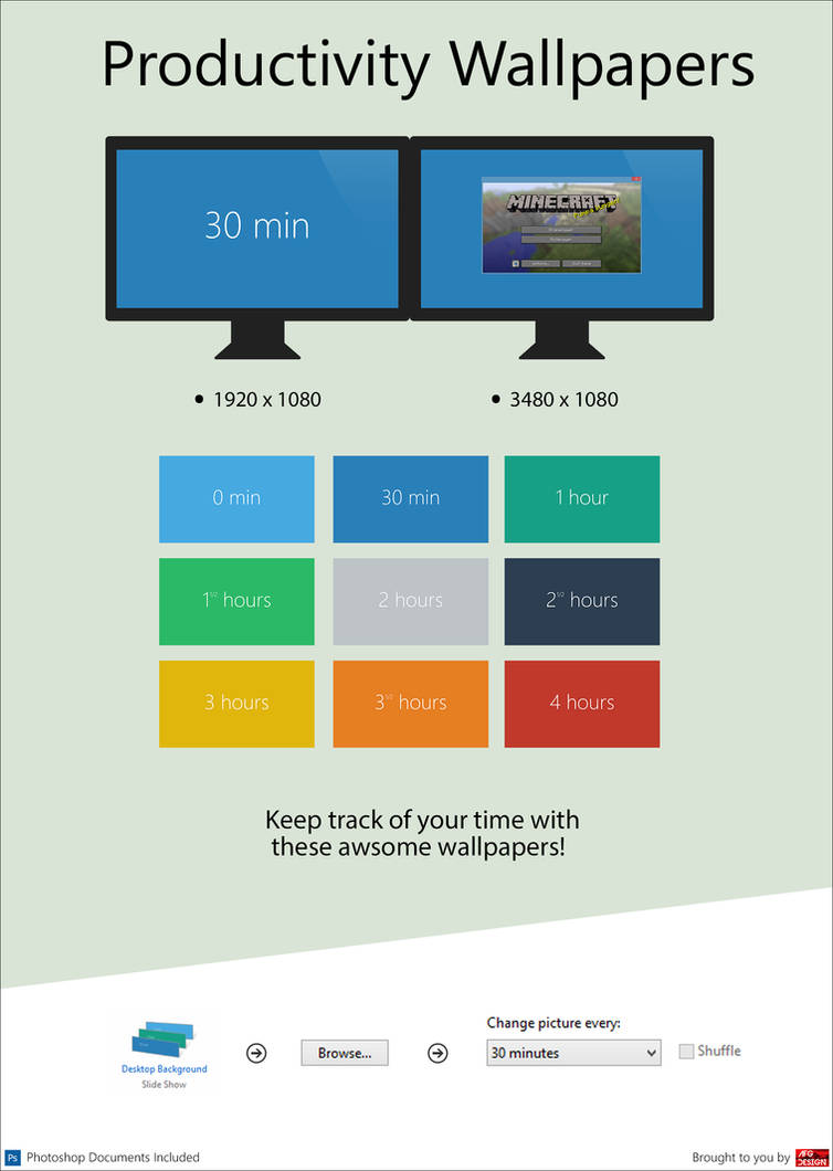 Modern UI Productivity Wallpapers by AFGdesign