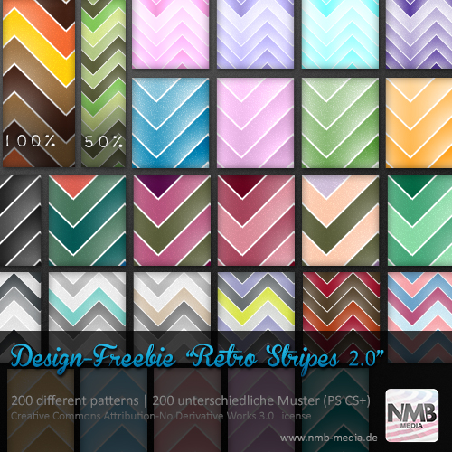 200 Retro Stripe Pattern PS CS+ (uni-/multicolor)