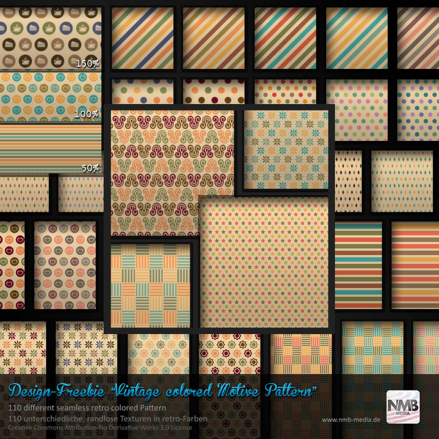 110 PS CS+ Vintage Colored Motive Pattern by Hexe78 on DeviantArt