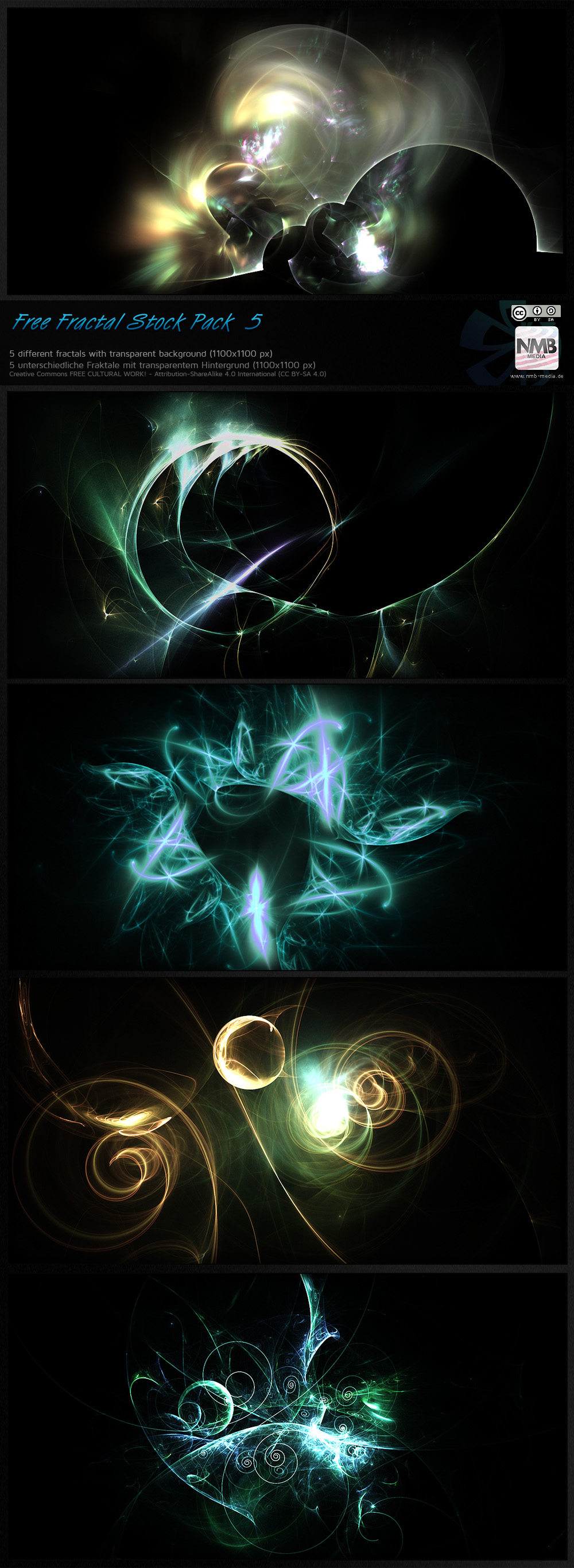 Fractal Stock Pack 5 (transparent PNG)