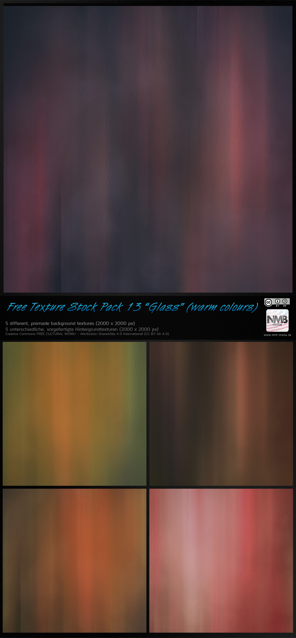 Texture Stock Pack 13 - Glass (warm colours)