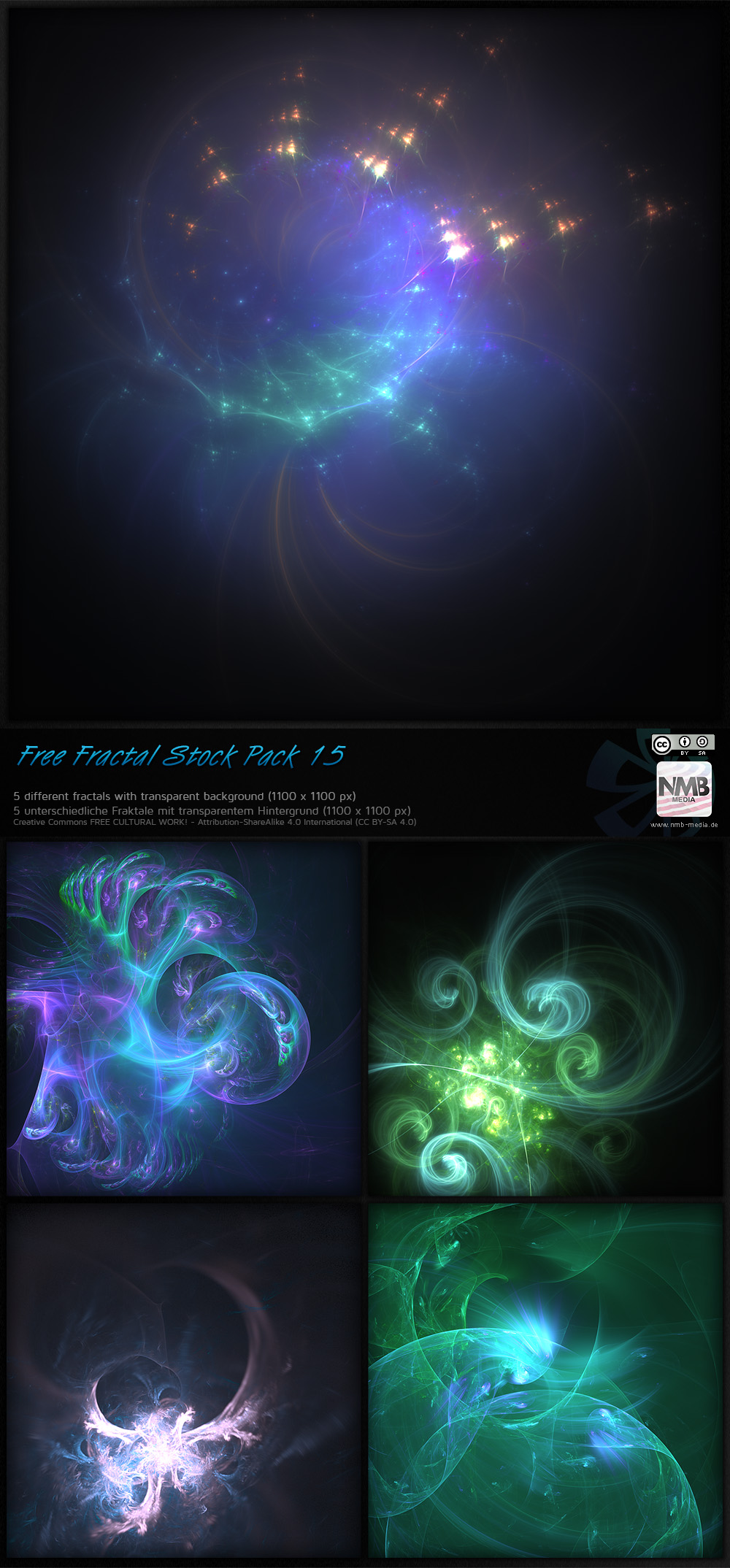 Fractal Stock Pack 15 (transparent PNG)