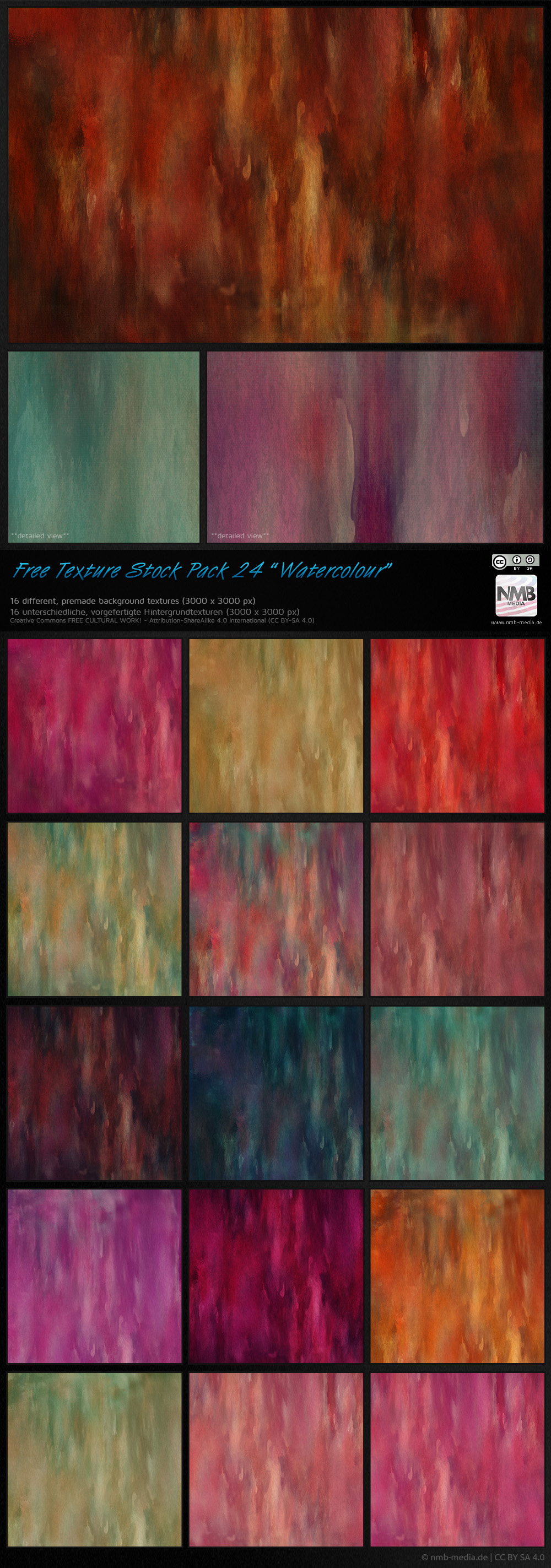 Texture Stock Pack - 24 Watercolour by Hexe78 on DeviantArt