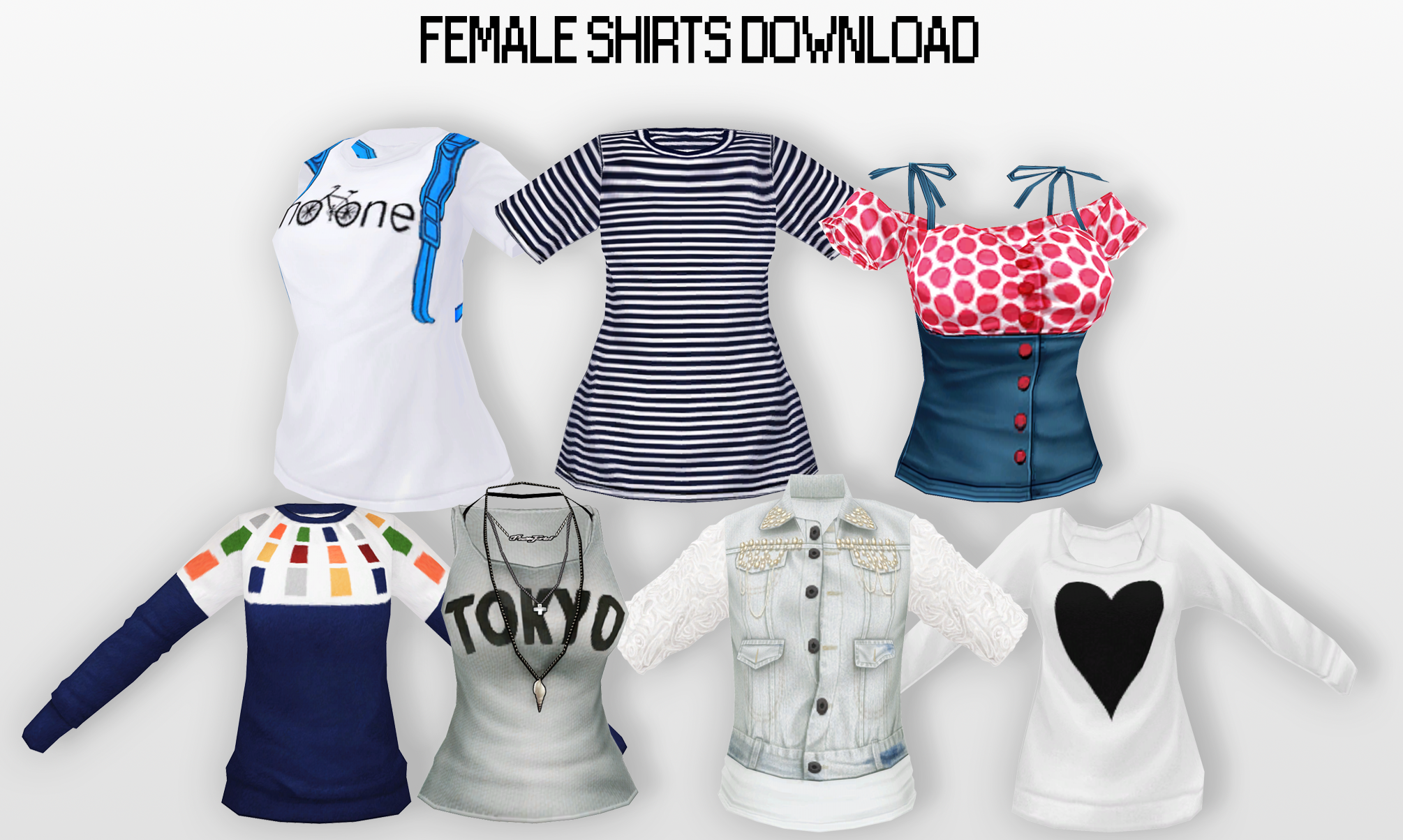 MMD Female Shirts DL