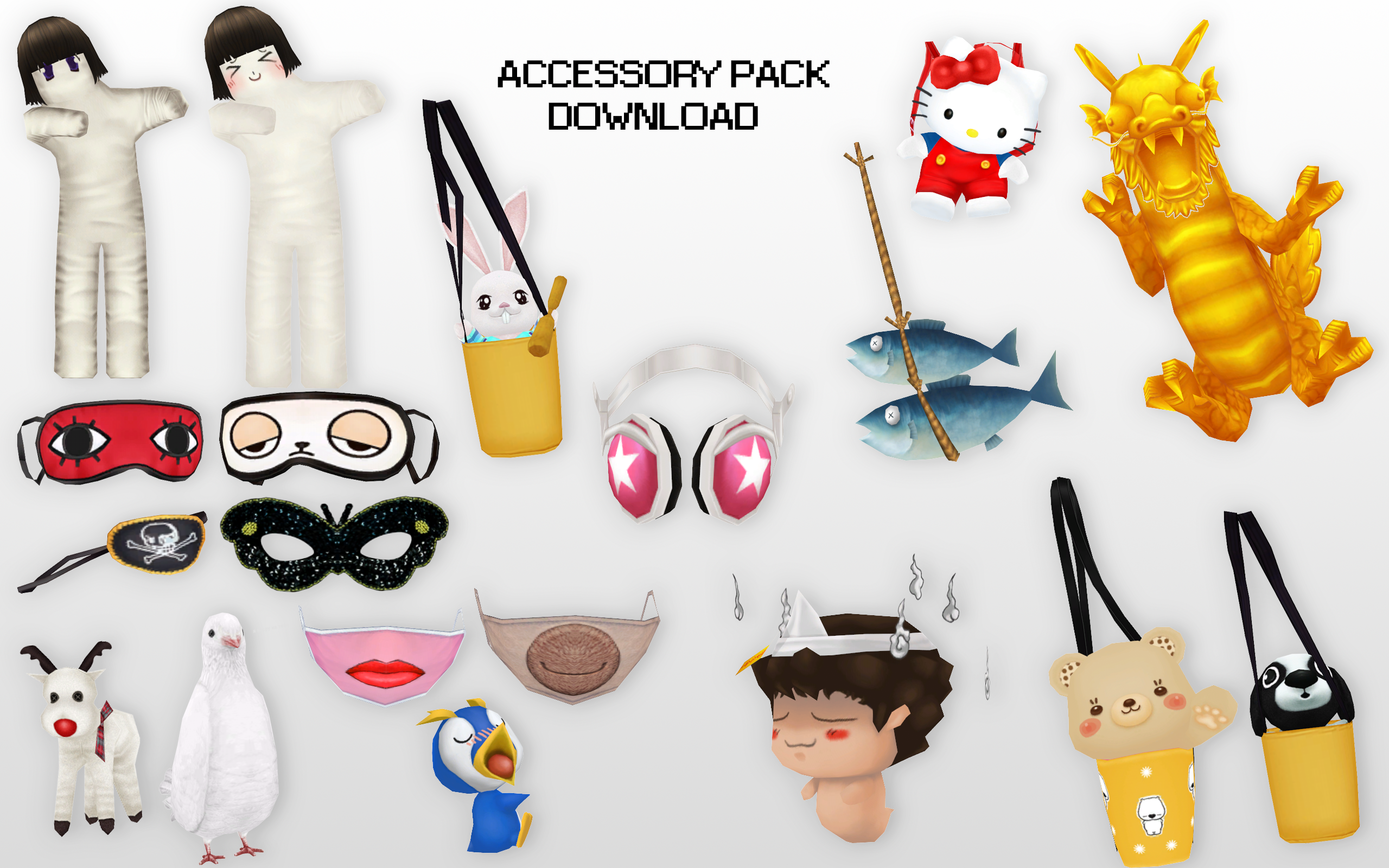 MMD Accessory Pack DL by UnluckyCandyFox on DeviantArt