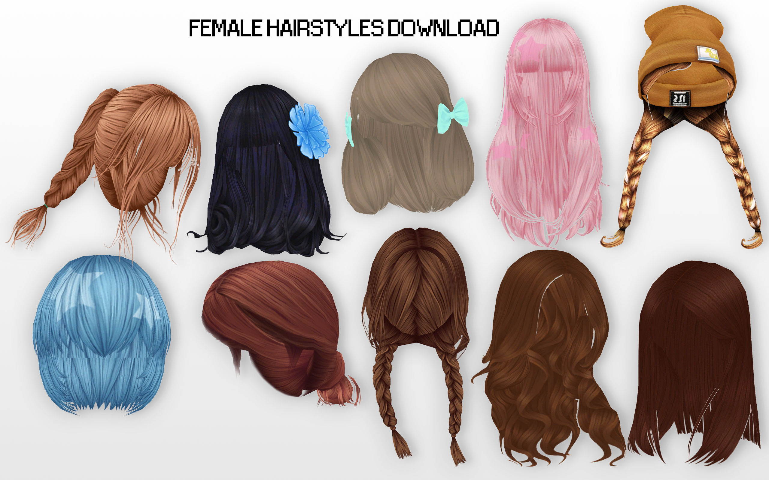 MMD Female Hairstyles DL by UnluckyCandyFox on DeviantArt