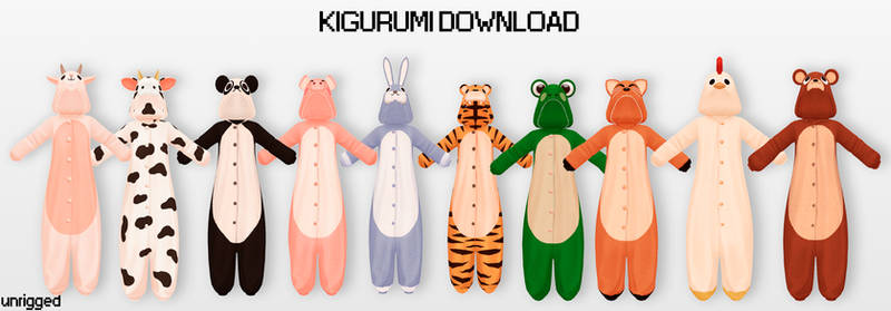 (unrig) MMD Kigurumi DL