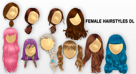 MMD Female Hairstyles DL