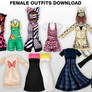 MMD Female Outfits DL
