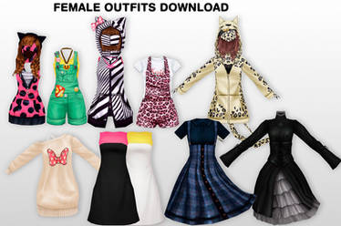 MMD Female Outfits DL