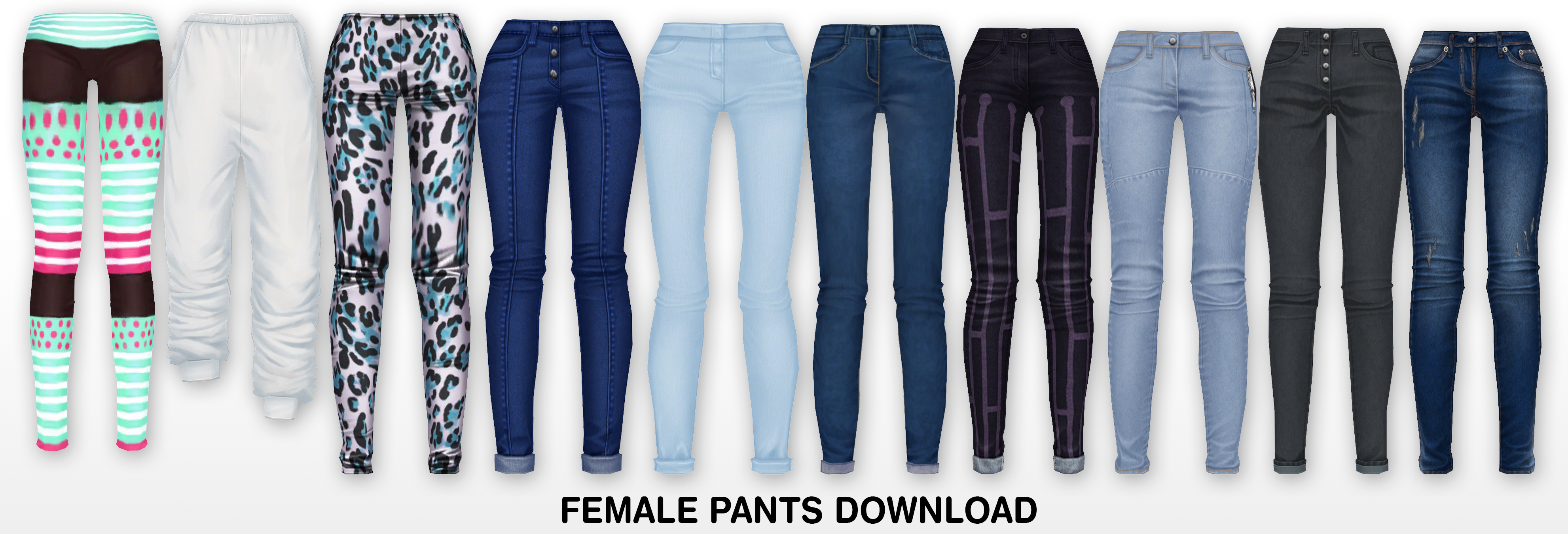 MMD Female Pants DL by UnluckyCandyFox 