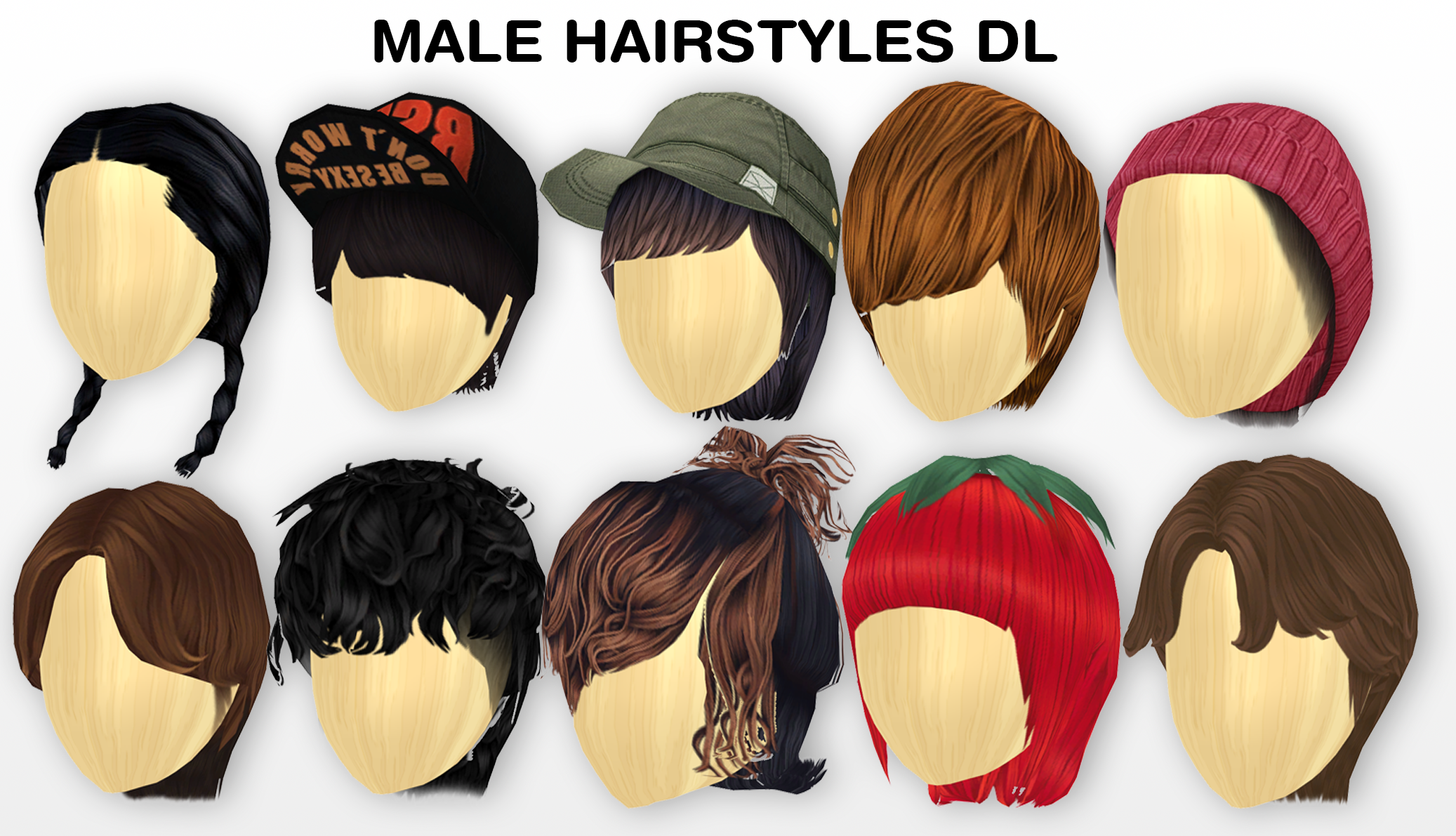 MMD Male Hairstyles DL