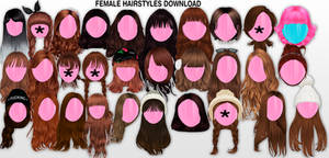 MMD Female Hairstyles DL