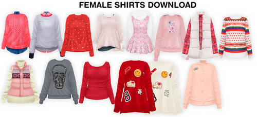 MMD Female shirts DL