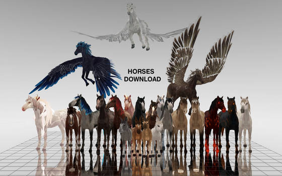 MMD Horses DL