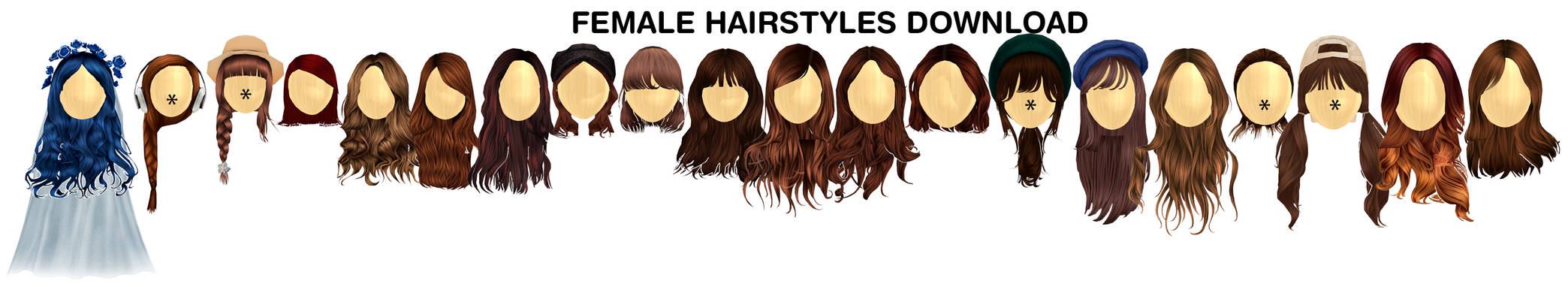 MMD Female Hairstyles DL by UnluckyCandyFox on DeviantArt