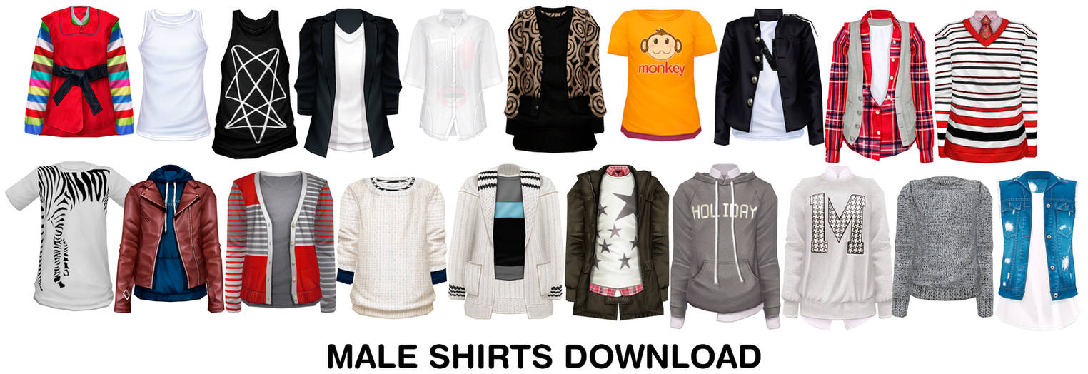 MMD Male shirts DL