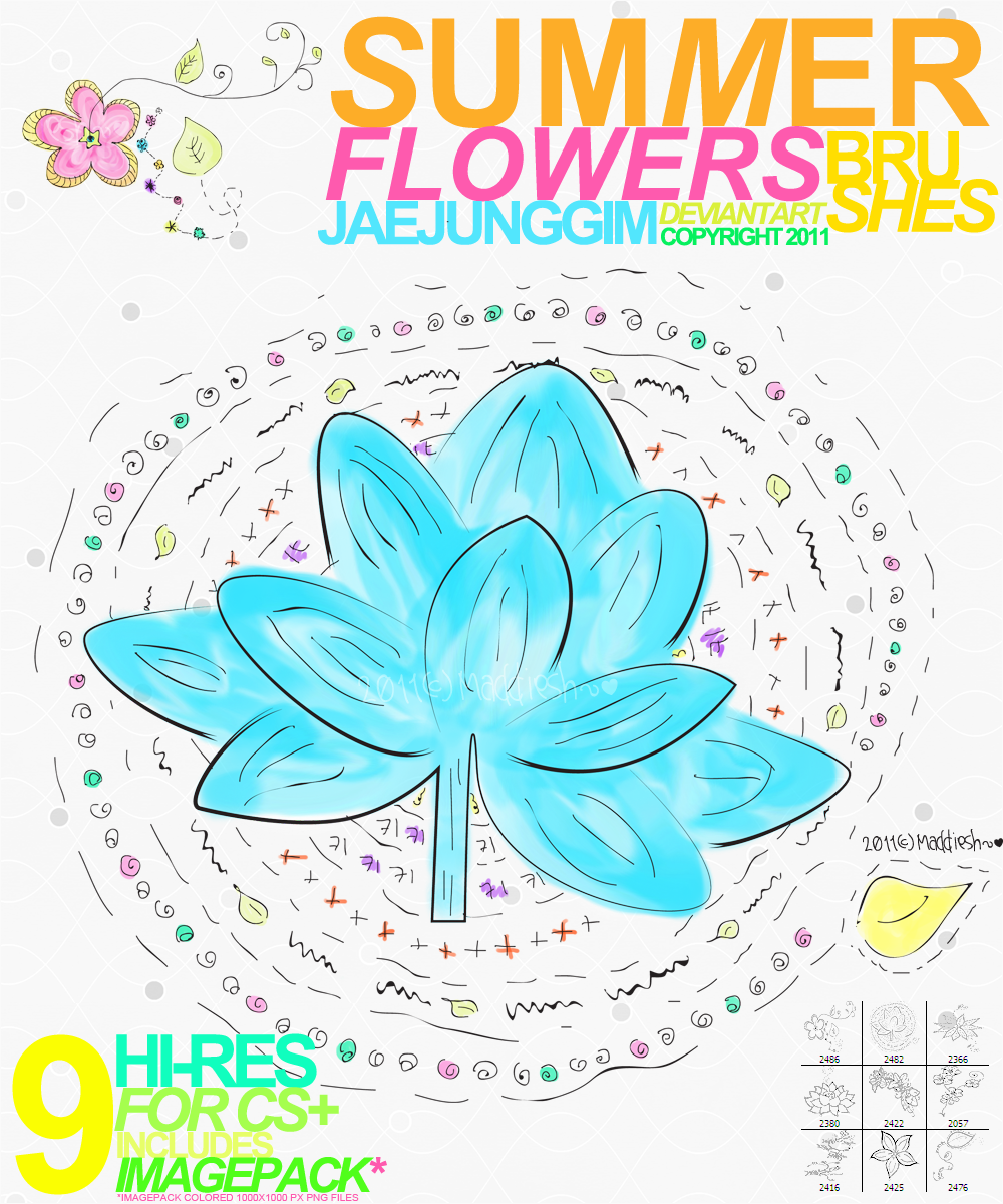 Summer Flowers Brushes