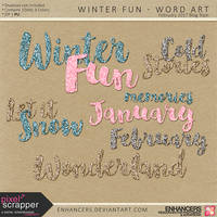 PSFeb2017 Winter Fun - Word Art