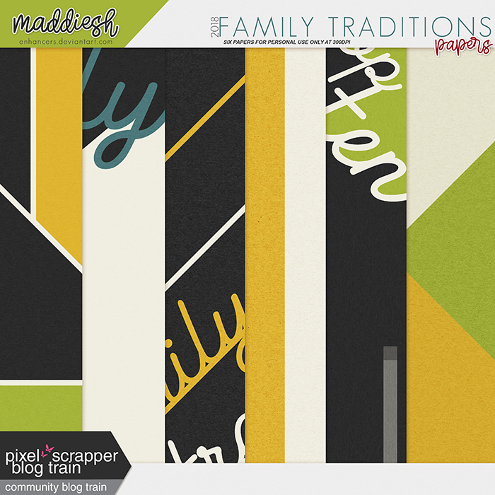 PixelScrapper Nov18 Blog Train - Family Traditions