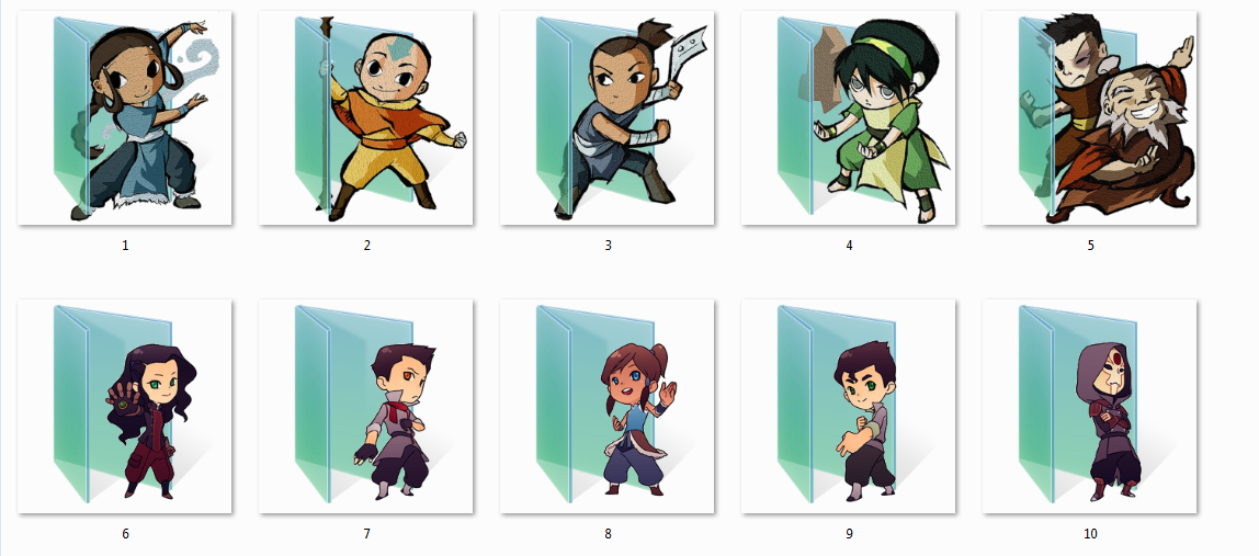 Avatar and Legend of Korra Folder Icons by Ginokami6 on DeviantArt