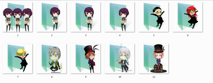 Black butler folder icons