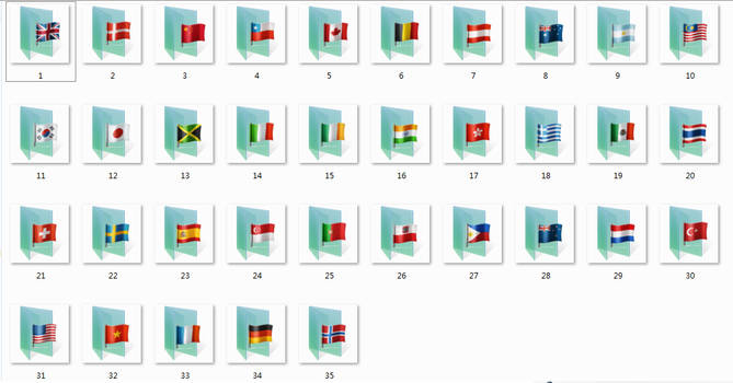 Flags Folder Icons