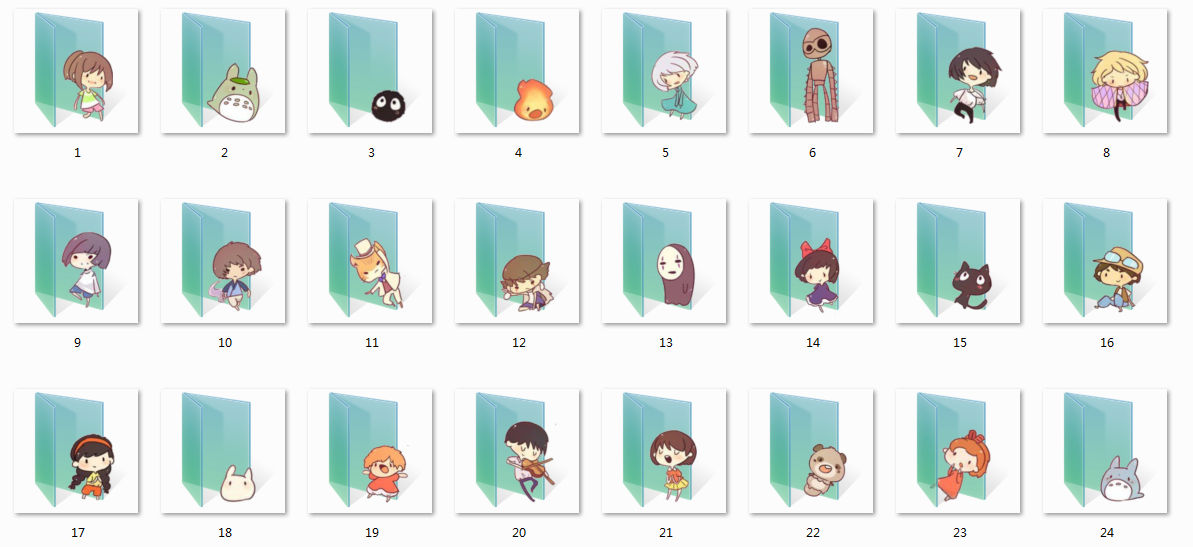 Ghibli Folder Icons by Ginokami6 on DeviantArt