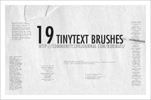 Photoshop Tiny Text Brush, Minik Yaz�lar, Brushes, Brush