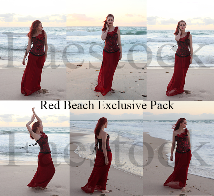 Red Beach Exclusive Pack by faestock Red Beach Exclusive Pack by faestock