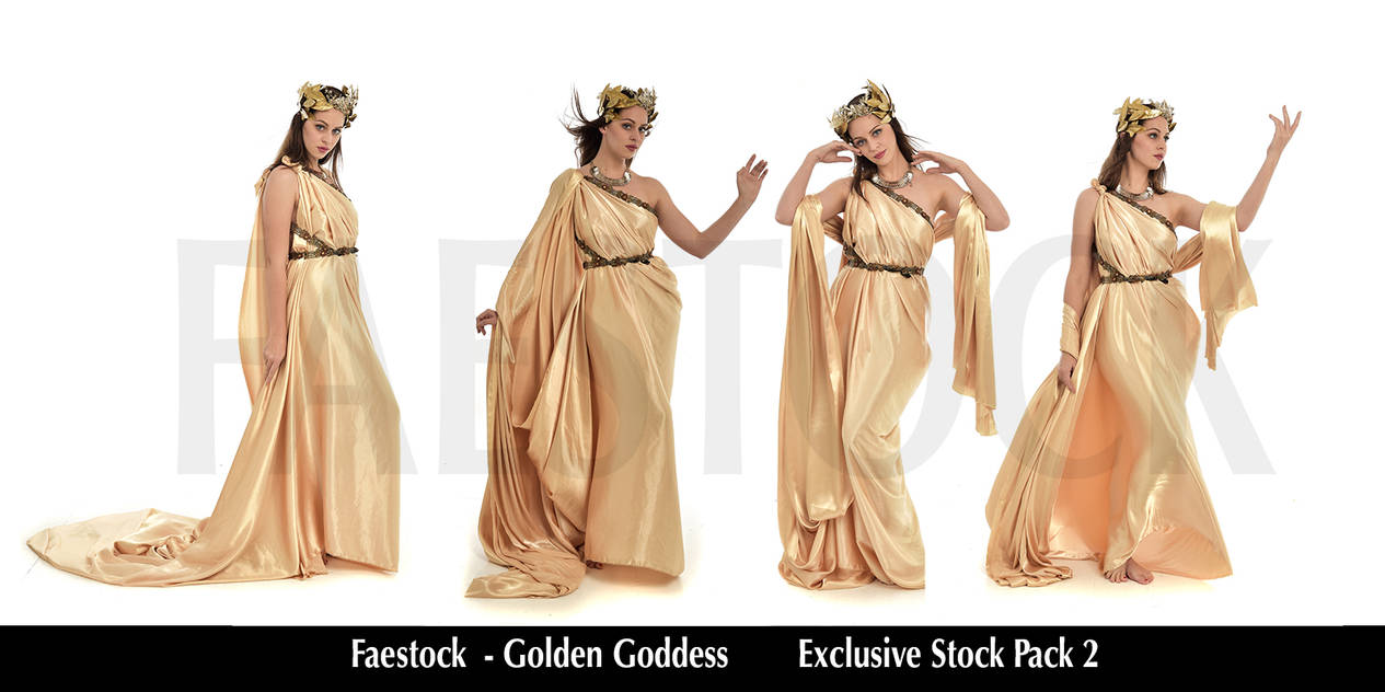 Golden Goddess   - Exclusive Stock Pack  2 by faestock