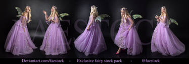 Exclusive purple fairy stock pack