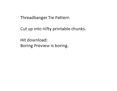 ThreadBanger Tie Pattern Print