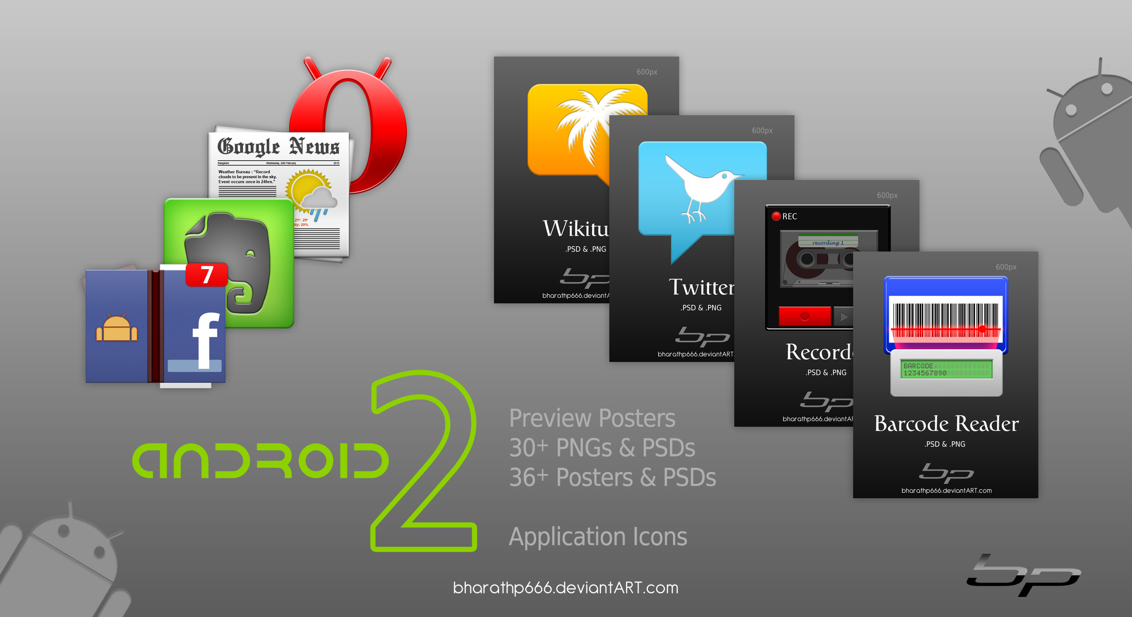 Android Icons Set 2 Templates