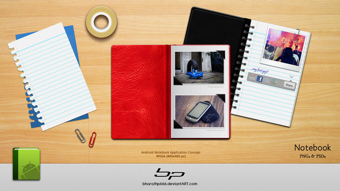Android NoteBook App. Concept by bharathp666 on DeviantArt